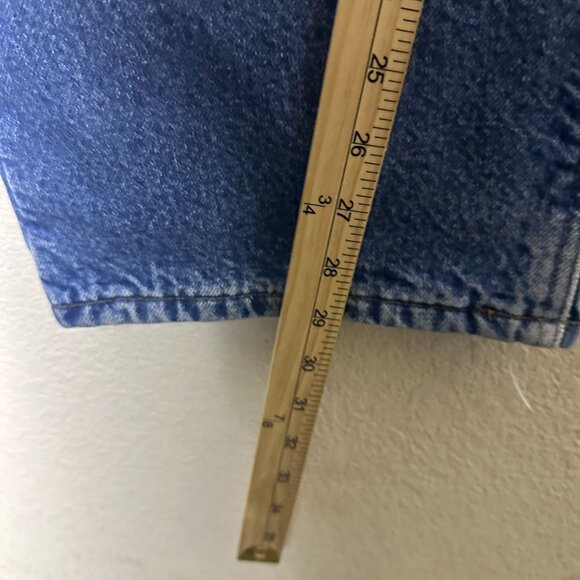 Carhartt Men 40x30 Blue Denim Jean Pant Insulated Fleece Lined Winter Outerwear - Picture 6 of 16